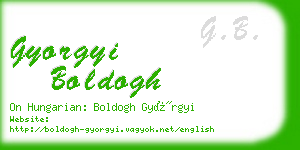 gyorgyi boldogh business card